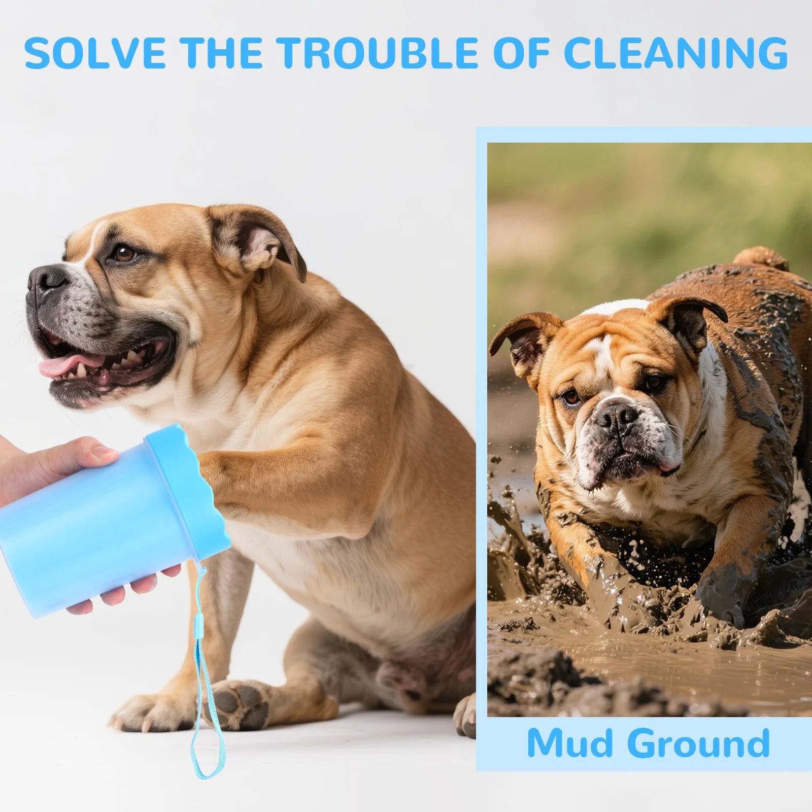 Dog Paw Cleaner Cup, Portable Paw Washer for Dogs and Pets, Meduim Size
