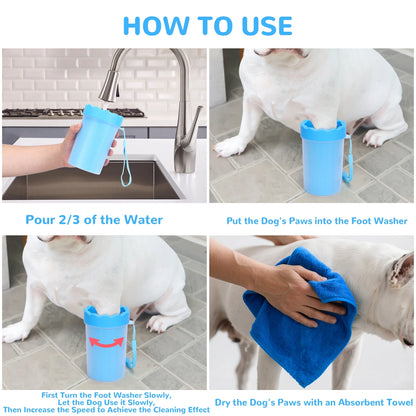 Dog Paw Cleaner Cup, Portable Paw Washer for Dogs and Pets, Meduim Size