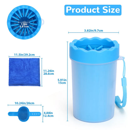 Dog Paw Cleaner Cup, Portable Paw Washer for Dogs and Pets, Meduim Size