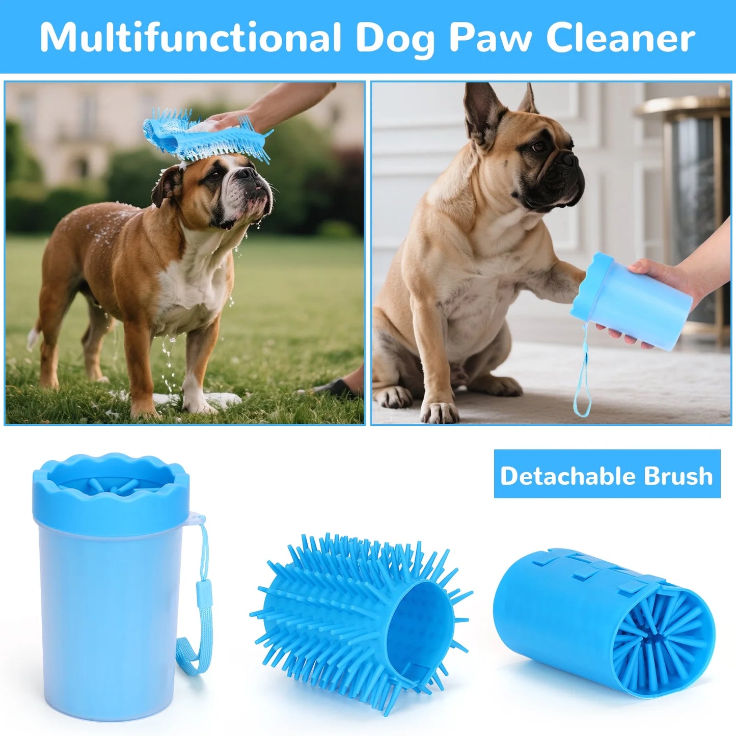 Dog Paw Cleaner Cup, Portable Paw Washer for Dogs and Pets, Meduim Size